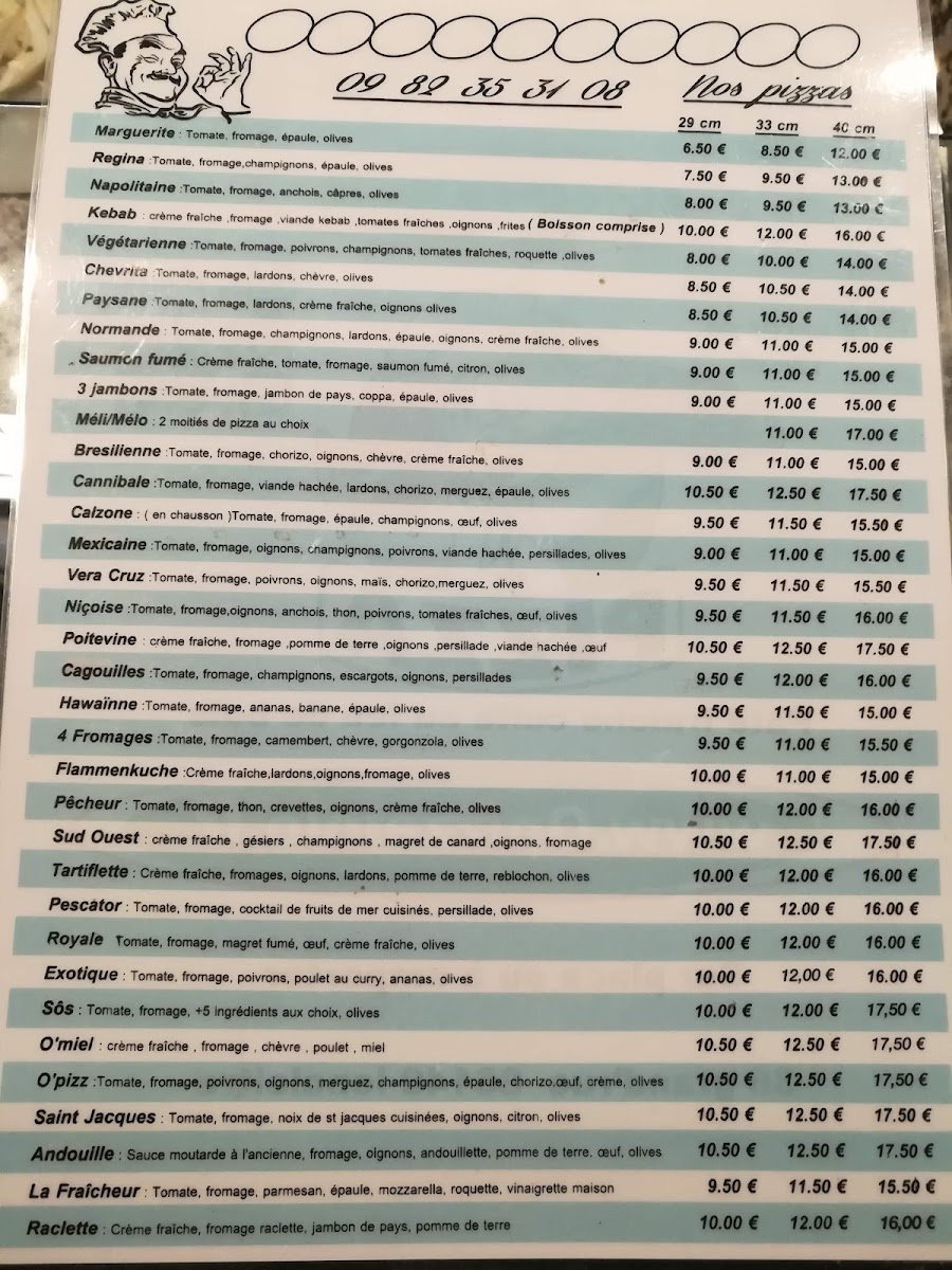 Menu Pizzeria 36 O'pizz Lencloitre-1